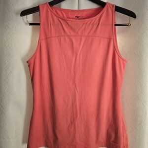 Patagonia S Coral Pink High Neck Organic Cotton Blend Vitaliti Tank Top‎ 53447